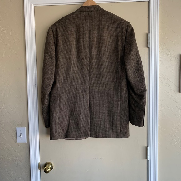 Chaps 100% Wool Blazer Sport Coat Jacket Sz.44L Brown Tweed Pattern 2 Button - Picture 9 of 10